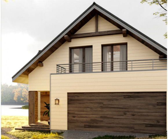 Фиброцементный сайдинг Фибростар Click КР 07 Насыщенный бежевый