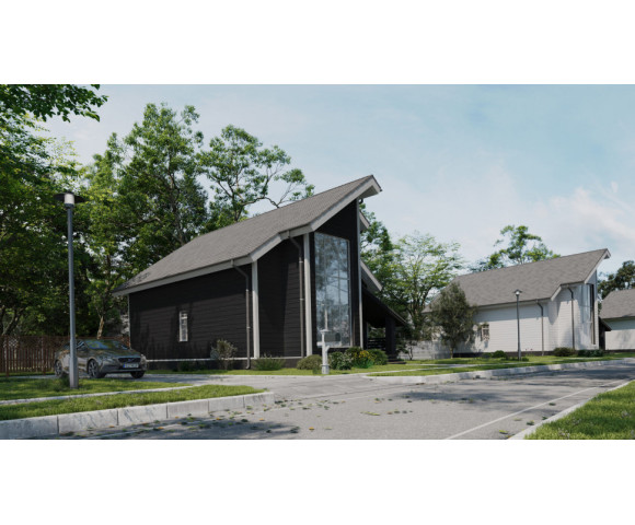 Фиброцементный сайдинг Фибростар Click КР 85 Глубокий черный