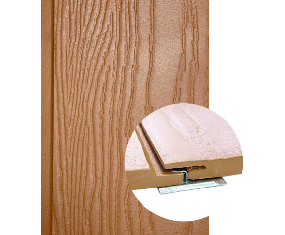 Фиброцементный сайдинг БЕТЭКО Вудстоун Клик шип-паз под кляймер Антрацитовый-серый 7016