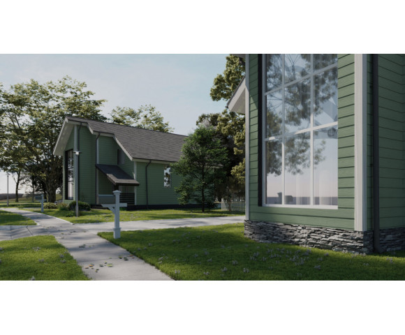 Фиброцементный сайдинг Фибростар Click КР 34 Оливковый Нежный