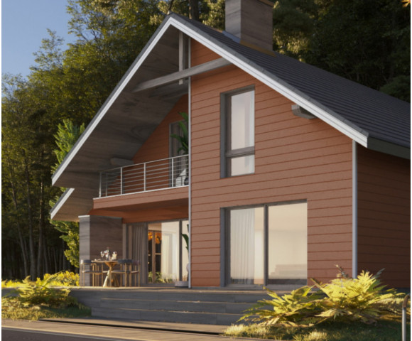 Фиброцементный сайдинг Фибростар Wood КС 22 Паприка