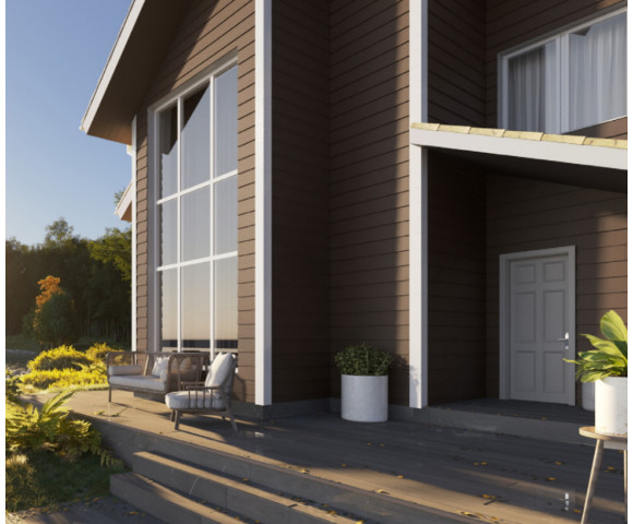 Фиброцементный сайдинг Фибростар Wood КС 25 Гончарная Глина