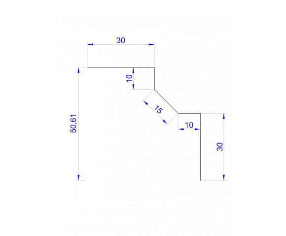 Внутренний угол сложный Фибростар Click PE