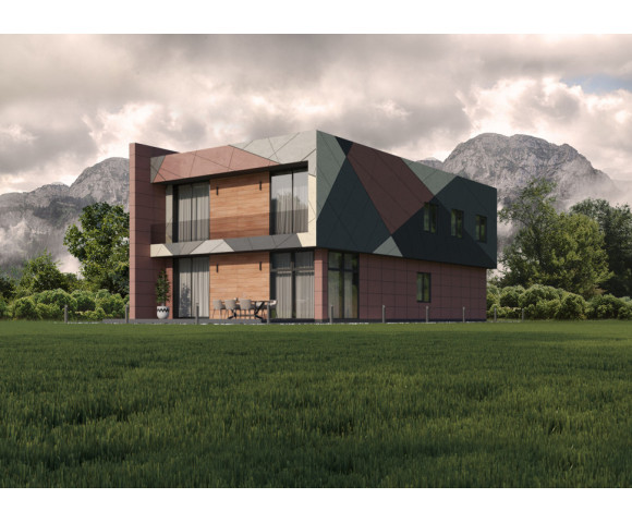 Фиброцементные панели Roofas COLOR Line Red Title