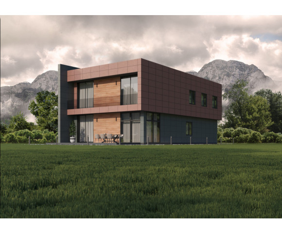 Фиброцементные панели Roofas COLOR Line Red Title