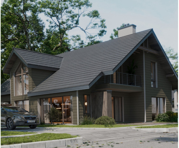 Фиброцементный сайдинг Фибростар Click КР 47 Молочный шоколад