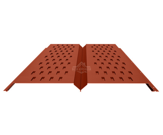 Софит металлический с перфорацией 0.5 MAT RAL 8004