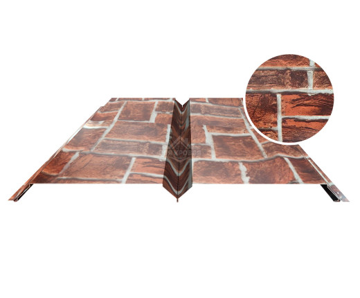 Софит металлический Гладкий 0.5 Printech Кирпич