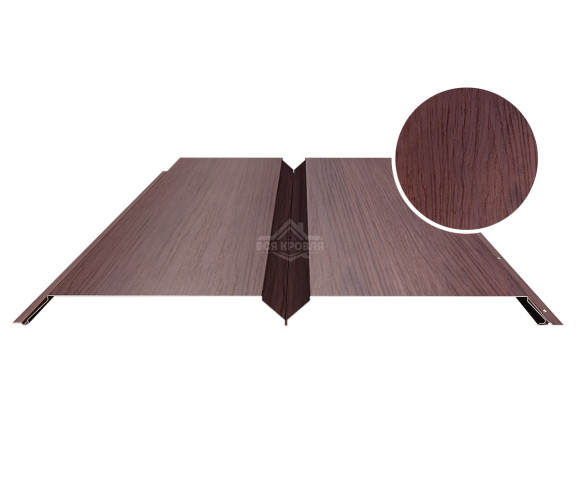 Софит металлический Гладкий 0.5 Printech Темное дерево