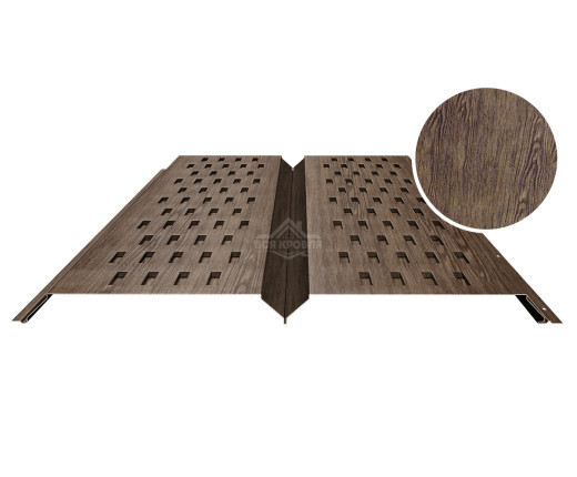 Софит металлический с перфорацией 0.5 Printech Античный дуб