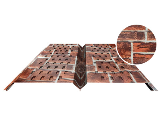 Софит металлический с перфорацией 0.5 Printech Кирпич