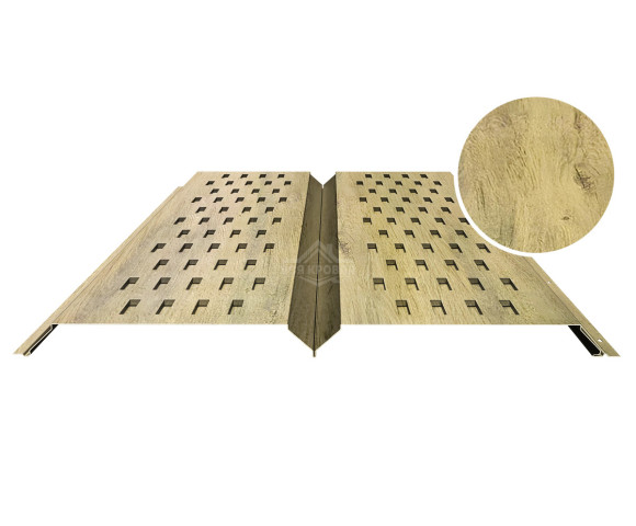 Софит металлический с перфорацией 0.5 Printech Винтаж светлый