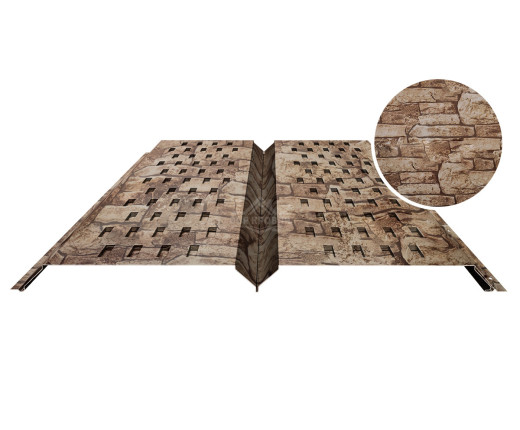 Софит металлический с перфорацией 0.5 Printech Дикий камень