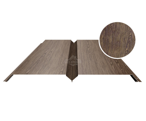 Софит металлический Гладкий 0.5 Printech двусторонний Античный дуб