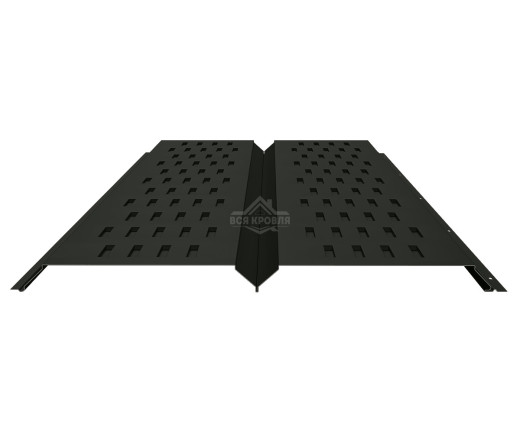 Софит металлический с перфорацией 0.5 MAT двусторонний RAL 9005