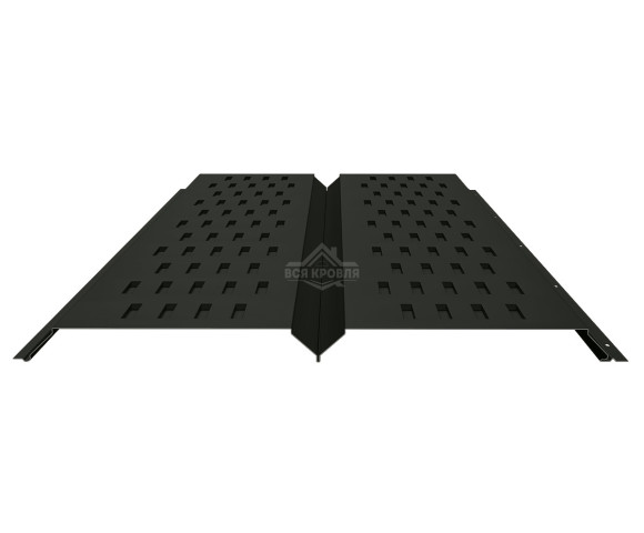 Софит металлический с перфорацией 0.5 MAT двусторонний RAL 9005