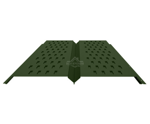 Софит металлический с перфорацией 0.5 Полиэстер RAL 6020