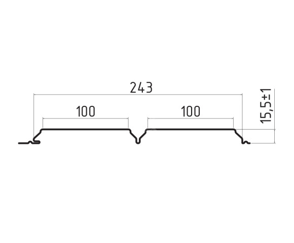 Софит металлический Гладкий 0.5 MAT RR-32