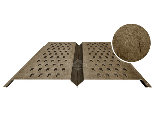 Софит металлический с перфорацией 0.5 Printech Винтаж темный