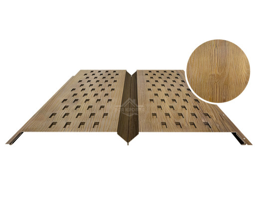 Софит металлический с перфорацией 0.5 Printech Каштан