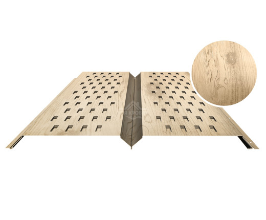 Софит металлический с перфорацией 0.5 Printech Орех