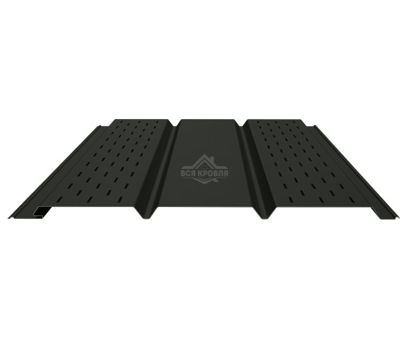 Софит PROFI с двойной перфорацией (боковой) 0.5 MAT двусторонний RAL 9005