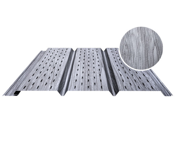 Софит PROFI полностью перфорированный 0.5 Printech Дымчатый дуб