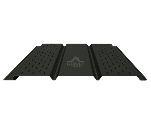 Софит PROFI с двойной перфорацией (боковой) 0.5 MAT RAL 9005