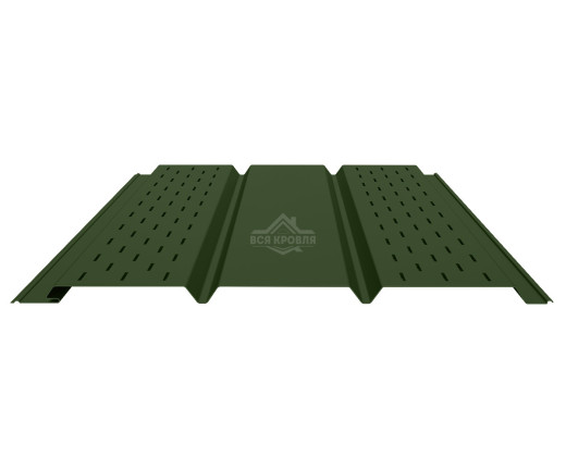 Софит PROFI с двойной перфорацией (боковой) 0.5 Полиэстер RAL 6020