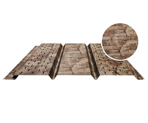 Софит PROFI с двойной перфорацией (боковой) 0.5 Printech Дикий камень