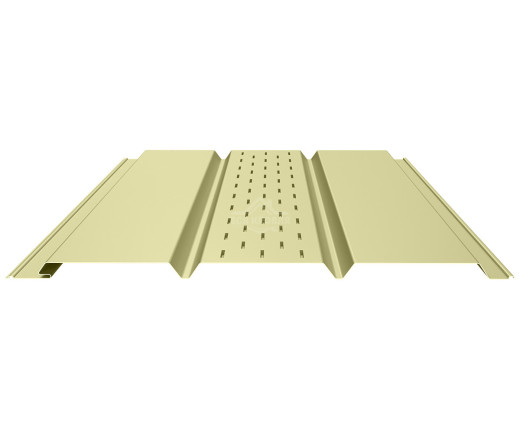 Софит PROFI с центральной перфорацией 0.5 Полиэстер RAL 1014