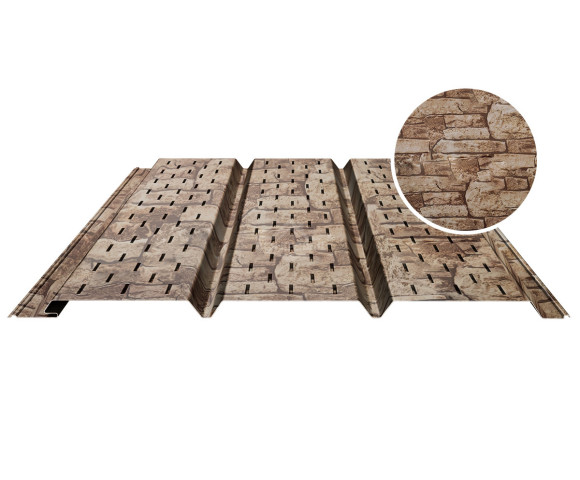 Софит PROFI полностью перфорированный 0.5 Printech Дикий камень