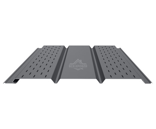 Софит PROFI с двойной перфорацией (боковой) 0.5 MAT RAL 7024