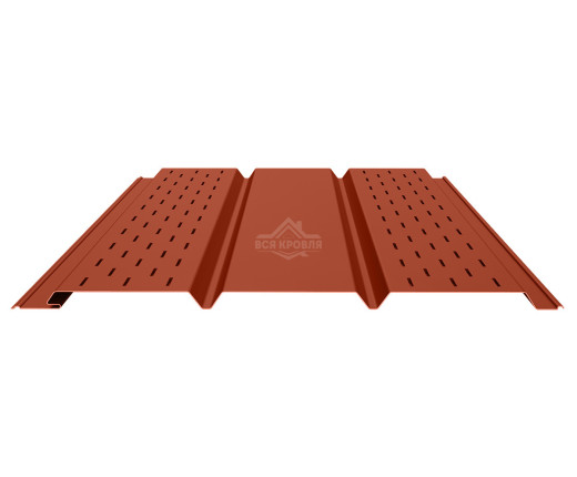 Софит PROFI с двойной перфорацией (боковой) 0.5 MAT RAL 8004