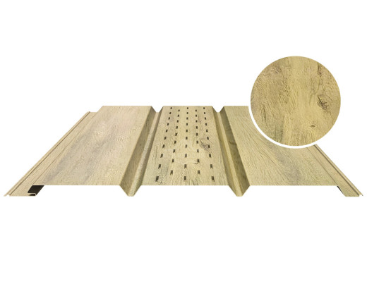 Софит PROFI с центральной перфорацией 0.5 Printech Винтаж светлый