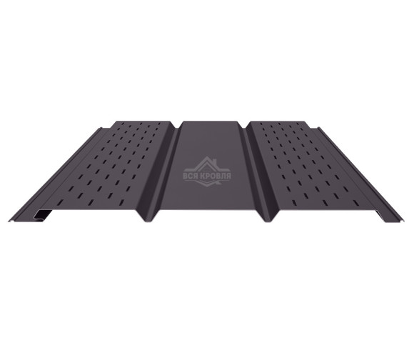 Софит PROFI с двойной перфорацией (боковой) 0.5 MAT RAL 8019