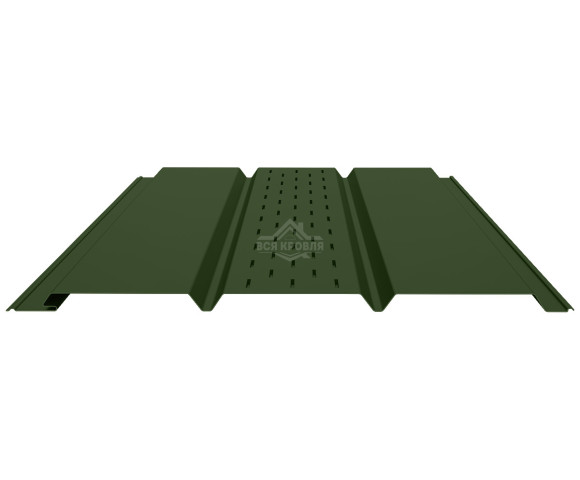 Софит PROFI с центральной перфорацией 0.5 Полиэстер RAL 6020