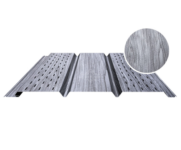 Софит PROFI с двойной перфорацией (боковой) 0.5 Printech Дымчатый дуб