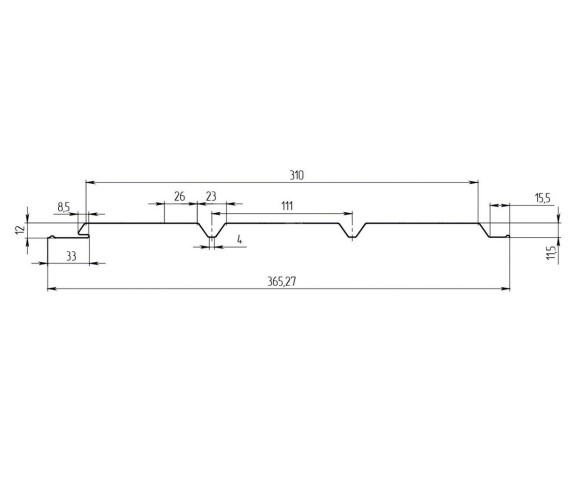 Софит PROFI Гладкий 0.5 MAT RR-32