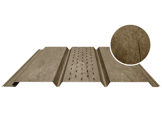 Софит PROFI с центральной перфорацией 0.5 Printech Винтаж темный