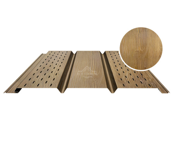 Софит PROFI с двойной перфорацией (боковой) 0.5 Printech Каштан