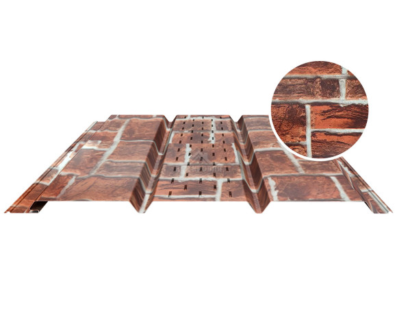 Софит PROFI с центральной перфорацией 0.5 Printech Кирпич