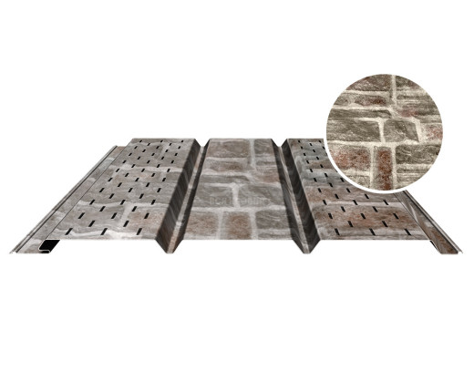 Софит PROFI с двойной перфорацией (боковой) 0.5 Printech Камень песчаник