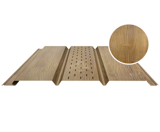 Софит PROFI с центральной перфорацией 0.5 Printech Каштан