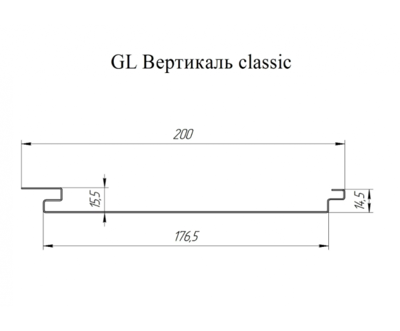 Софит металлический Grand Line Вертикаль Velur X