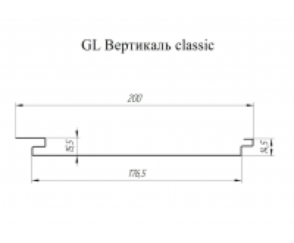 Софит металлический Grand Line Вертикаль Drap