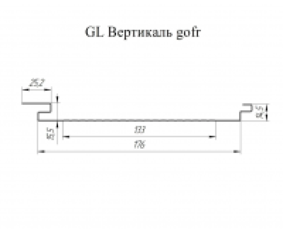 Софит металлический Grand Line Вертикаль Drap