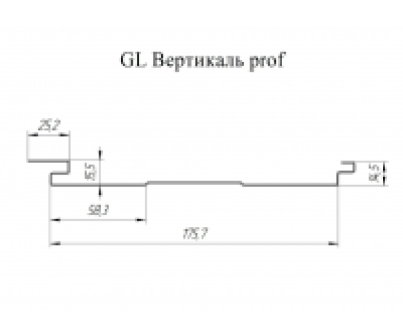 Софит металлический Grand Line Вертикаль Drap