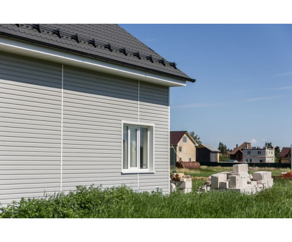 Сайдинг Grand Line Корабельный брус D4 Slim серый