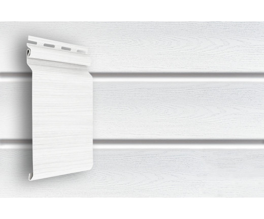 Сайдинг Grand Line Natural-Брус Classic белый